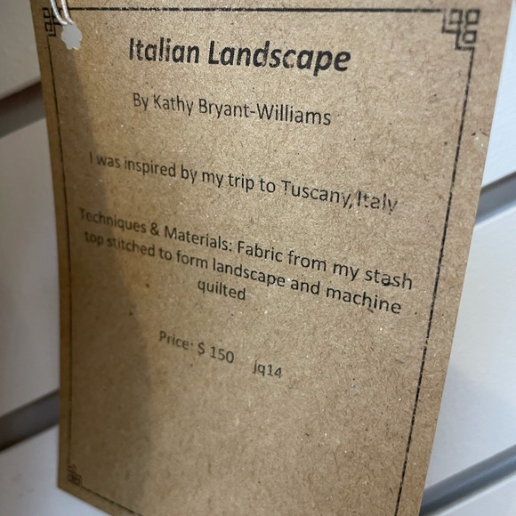 Quilted wall hanging of Italian landscape-Tuscany - Picture 4 of 4